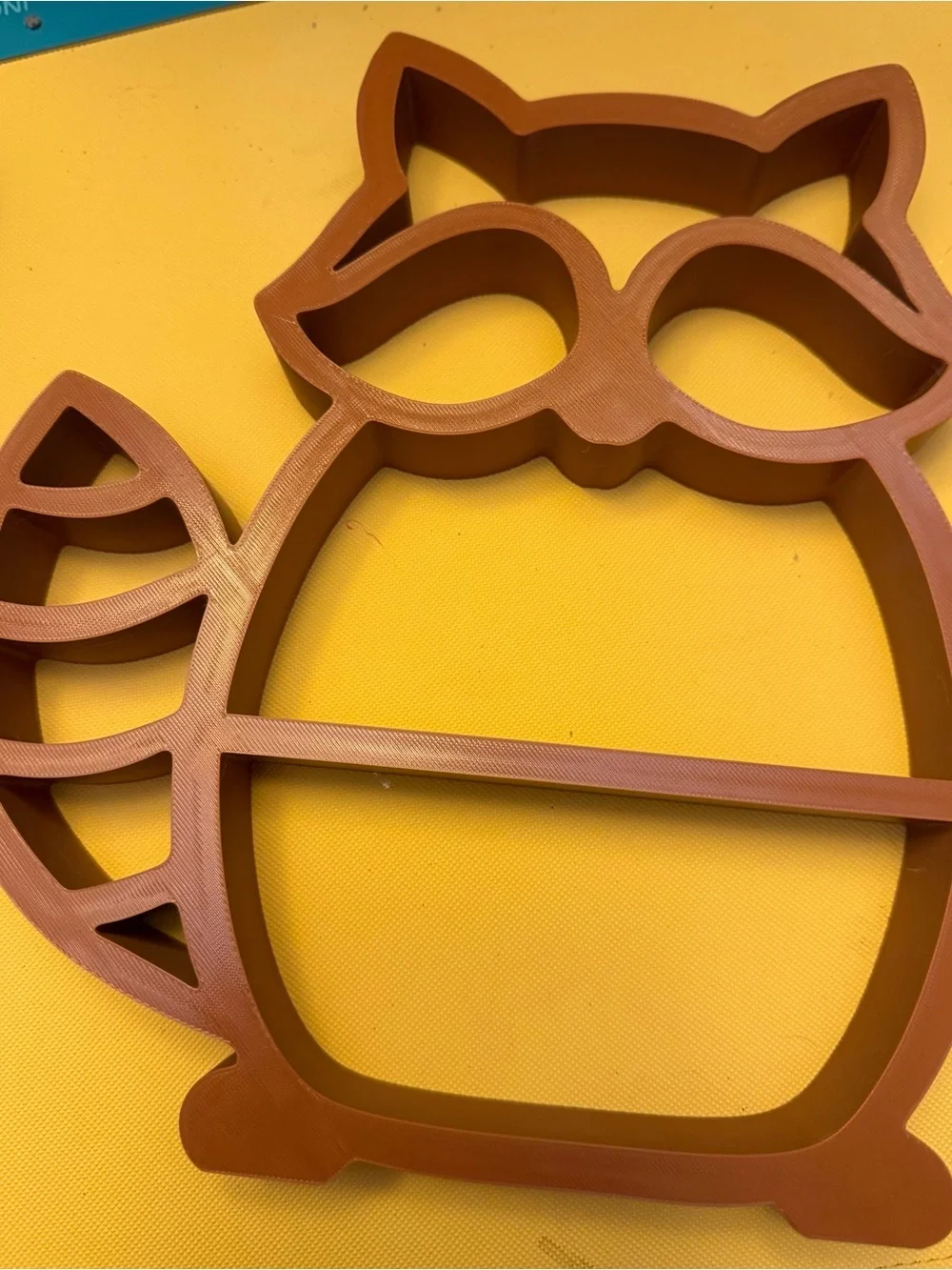 Raccoon Brown Owl Wall or table display Shelf - Decorative Home Wall Decor